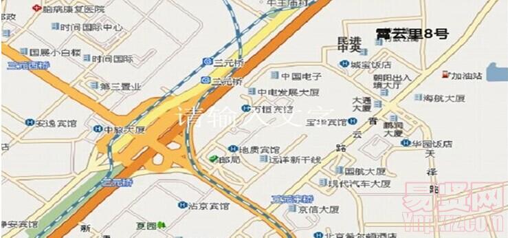 民进中央机关地理位置示意图