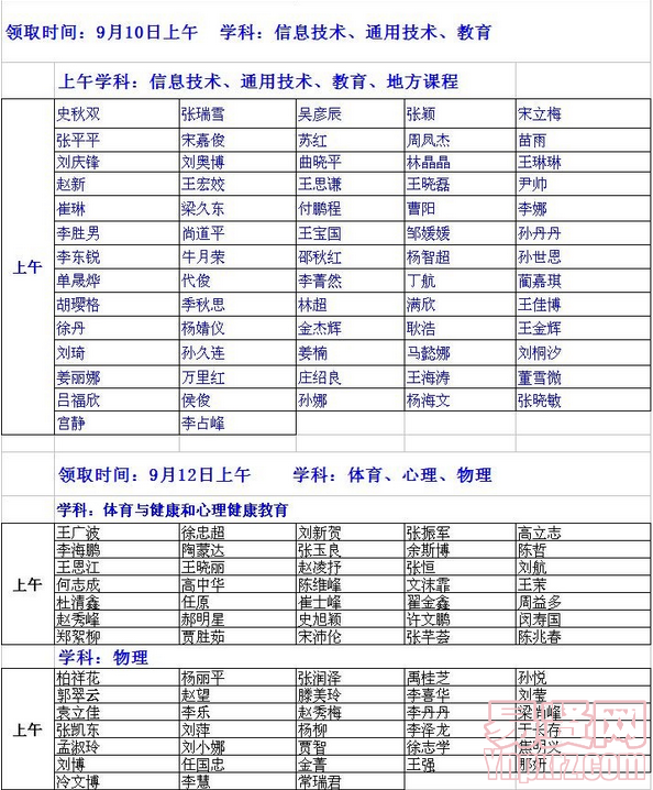 名单