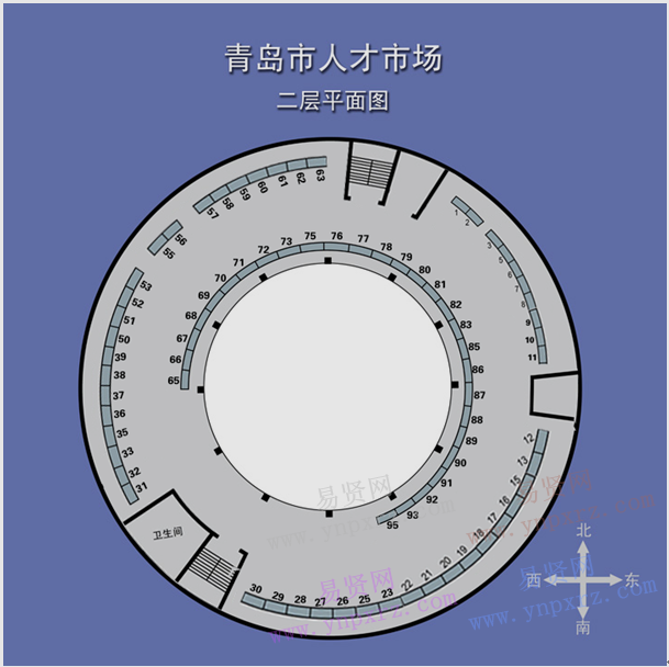 2016年度青岛市人才市场平面示意图