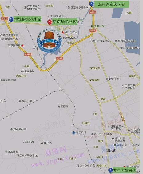 2017年岭南师范学院本科入学报到交通地图